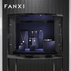 FANXI Luxury Blue Gold Jewelry Combination Set