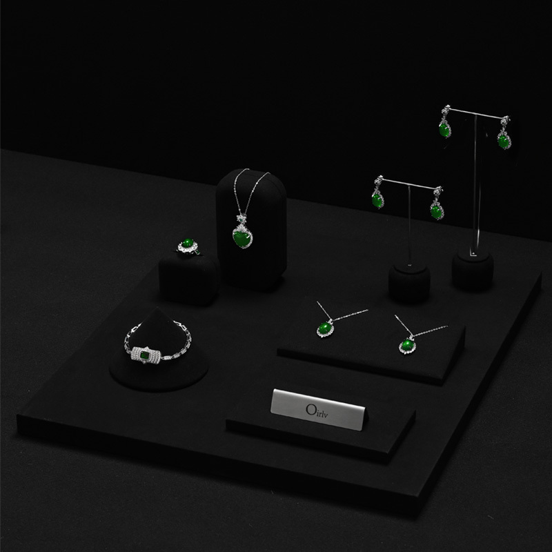 FANXI Wholesale Black Microfiber Jewelry display set
