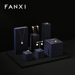 FANXI Luxury Blue Gold Jewelry Combination Set