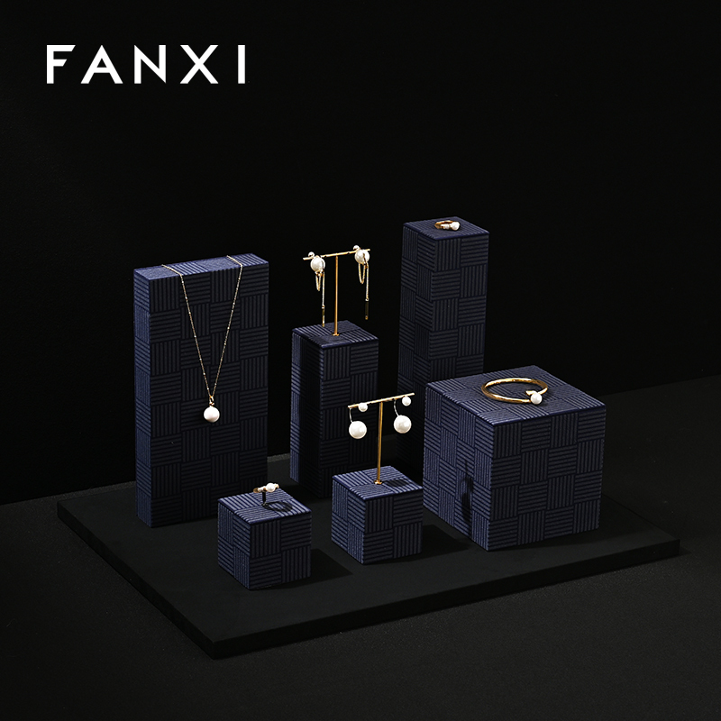 FANXI Luxury Blue Gold Jewelry Combination Set
