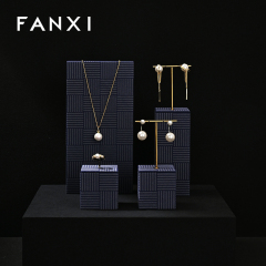 FANXI Luxury Blue Gold Jewelry Combination Set