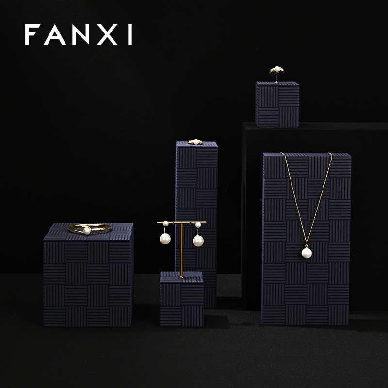 FANXI Luxury Blue Gold Jewelry Combination Set