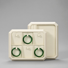 FANXI high end Beige Microfiber Jewelry display tray