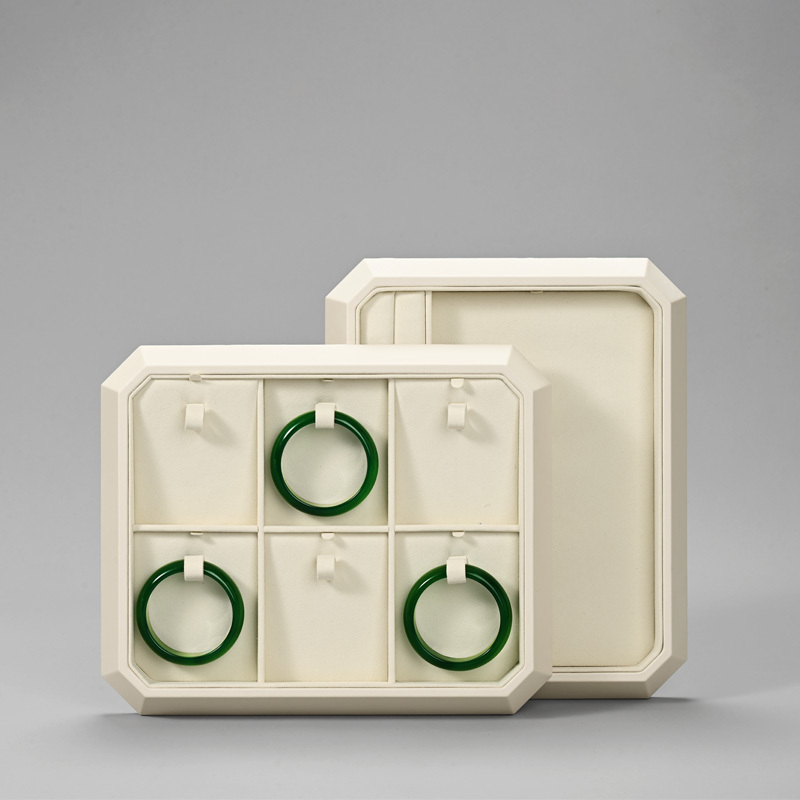 FANXI high end Beige Microfiber Jewelry display tray