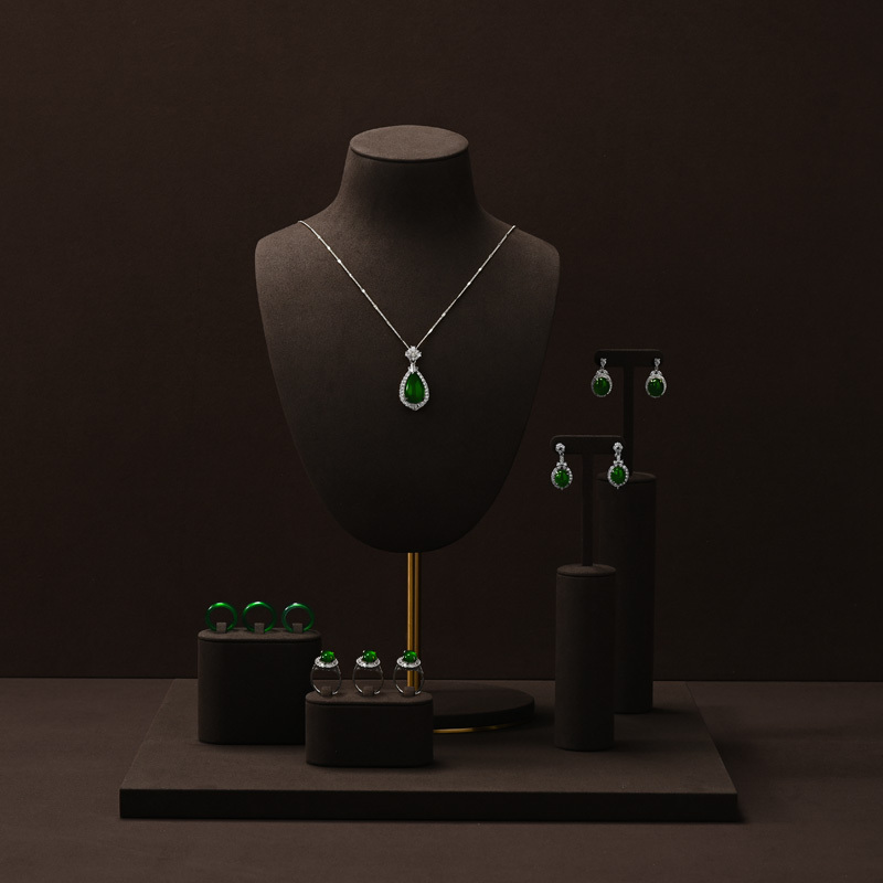 FANXI factory brown Microfiber fashion jewelry set
