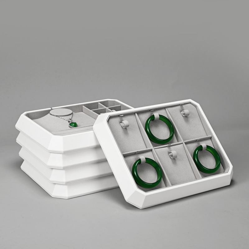 FANXI Luxury White and grey version jewelry display tray
