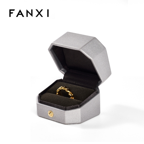 FANXI Custom gray leather velvet Jewelry box