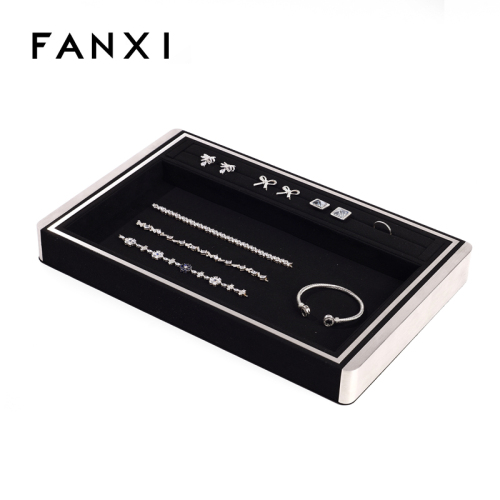 FANXI Custom Black paper suede Jewelry box