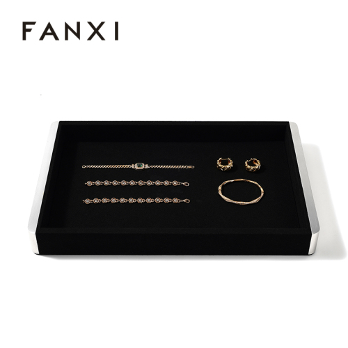 FANXI Custom Microfber Black Jewelry plate