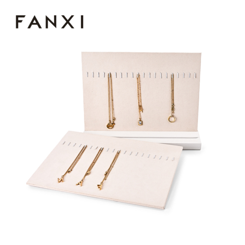 FANXI Custom leather Beige pendant display stand