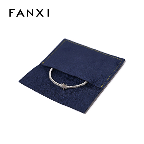FANXI Custom suede Deep Blue pouch