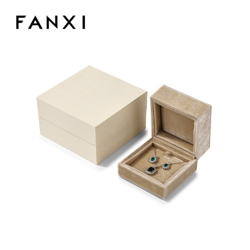 FANXI Custom paper velvet Coffee color Small box set