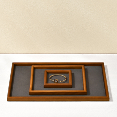 FANXI Hot sale dark gray Solid wood Jewelry Display Plate