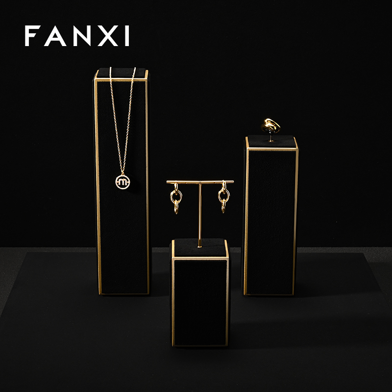 FANXI Luxury Black Baking paint Jewelry display set series