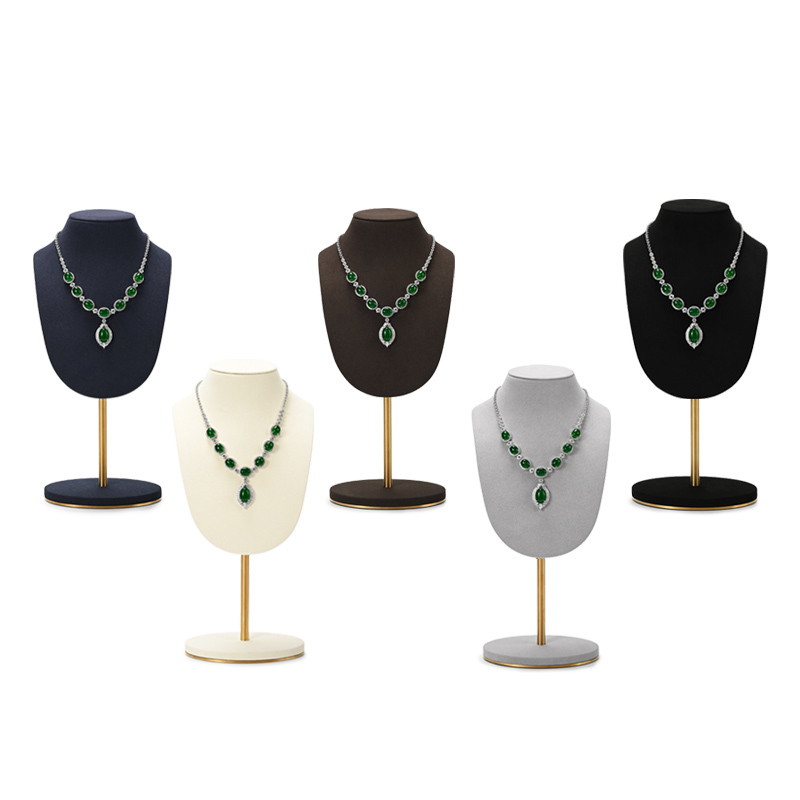 FANXI Wholesale polychrome microfiber jewelry bust