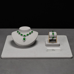 FANXI High end Gray Microfiber jewellery display set