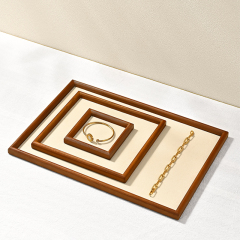 FANXI Hot sale dark gray Solid wood Jewelry Display Plate