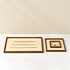 FANXI Hot sale dark gray Solid wood Jewelry Display Plate