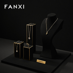 FANXI Luxury Black Baking paint Jewelry display set series