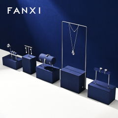 FANXI Fashion Blue Metal Jewelry display set