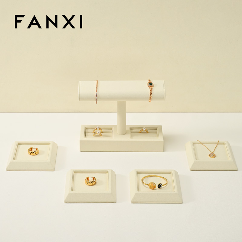 FANXI Wholesale Polychrome Sackcloth Jewelry display tray
