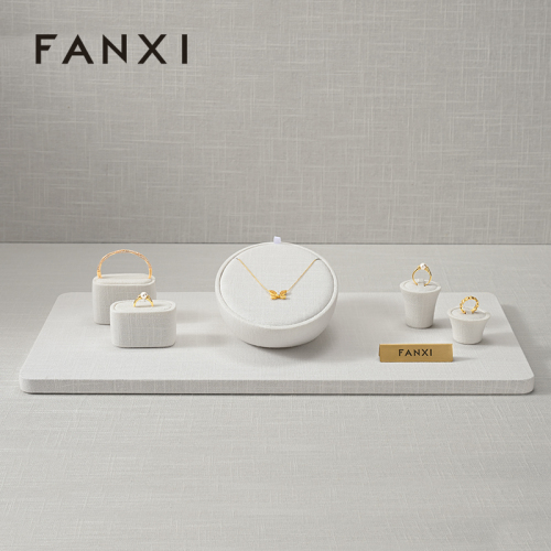 FANXI Wholesale Original color Linen Jewelry Combination Set
