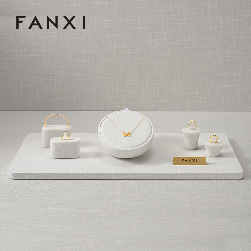 FANXI Wholesale Original color Linen Jewelry Combination Set