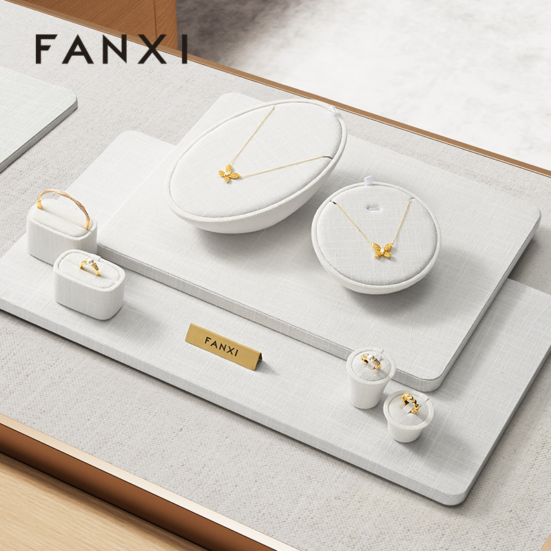 FANXI Wholesale Original color Linen Jewelry Combination Set