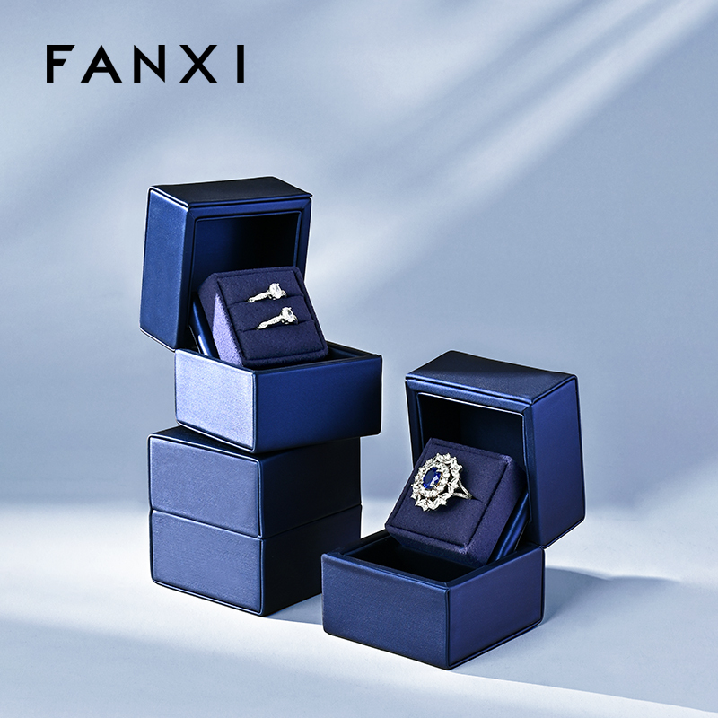 FANXI New arrival Blue cardboard Jewelry box