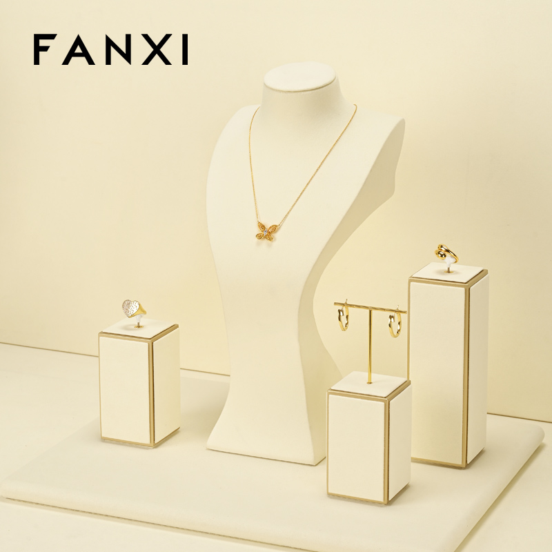 FANXI Wholesale Beige Baking paint Jewelry display set