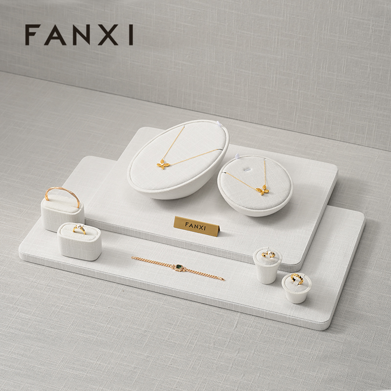 FANXI Wholesale Original color Linen Jewelry Combination Set