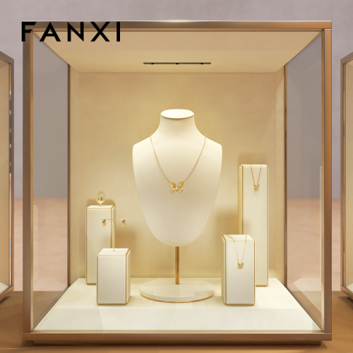 FANXI Wholesale Beige Baking paint Jewelry display set