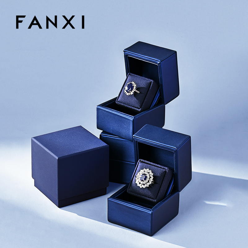 FANXI New arrival Blue cardboard Jewelry box