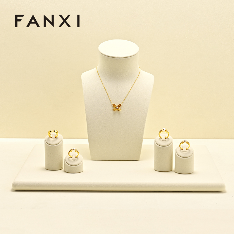 FANXI Fashion Multi-color optional Microfiber Jewelry Display