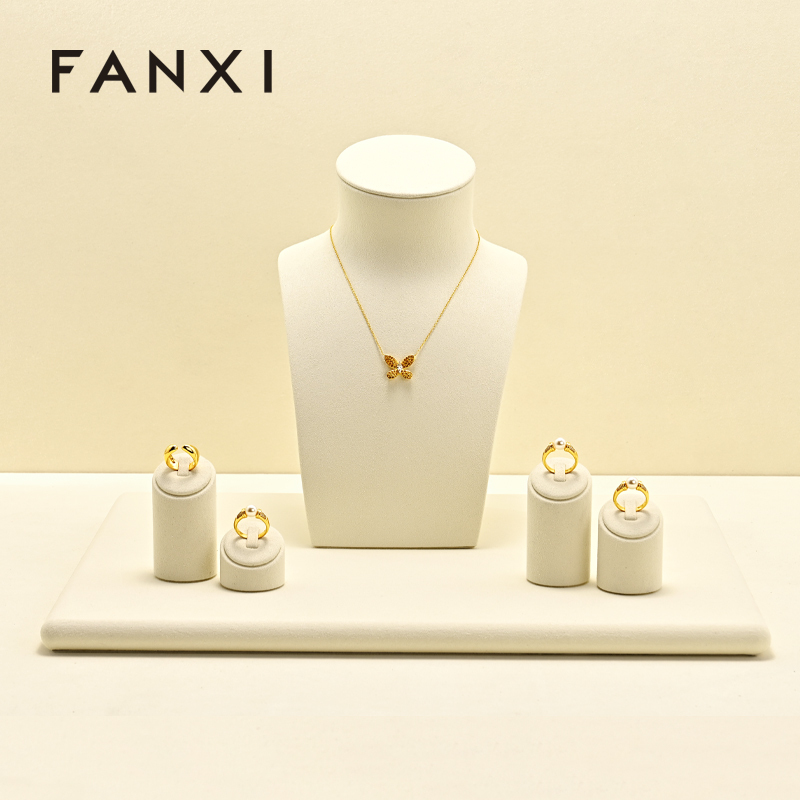 FANXI Fashion Multi-color optional Microfiber Jewelry Display