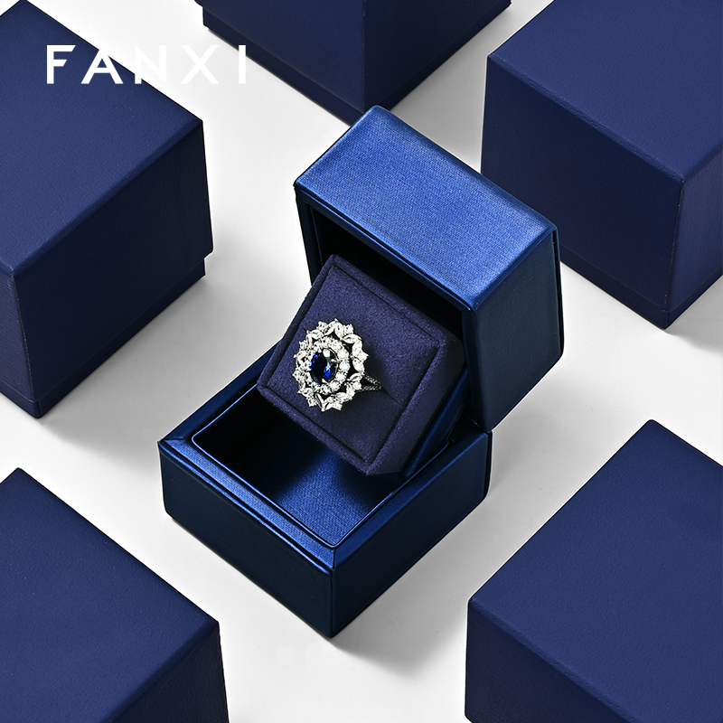 FANXI New arrival Blue cardboard Jewelry box
