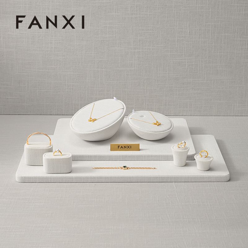 FANXI Wholesale Original color Linen Jewelry Combination Set