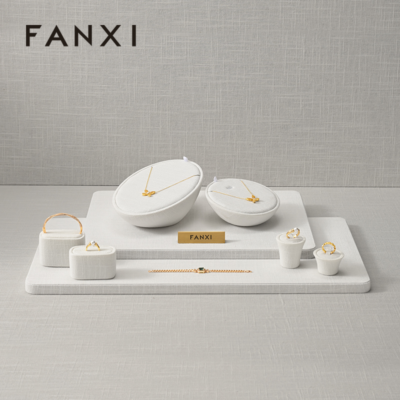 FANXI Wholesale Original color Linen Jewelry Combination Set