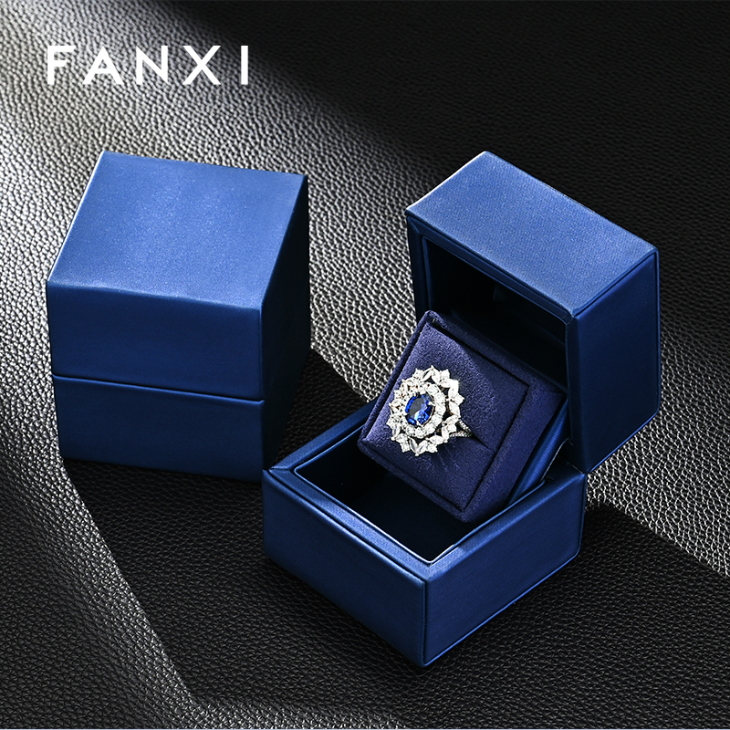 FANXI New arrival Blue cardboard Jewelry box