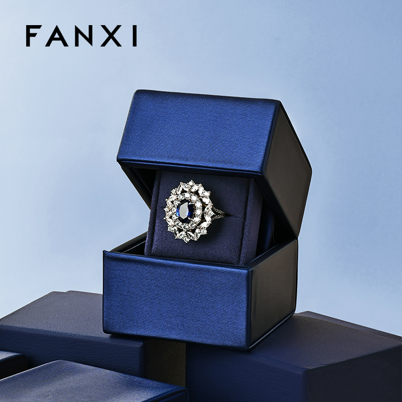FANXI New arrival Blue cardboard Jewelry box