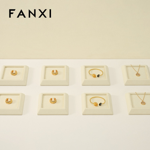 FANXI Wholesale Polychrome Sackcloth Jewelry display tray
