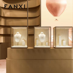 FANXI Wholesale Beige Baking paint Jewelry display set
