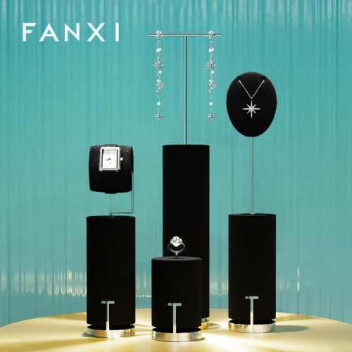 FANXI High quality Black Metal Jewelry display set