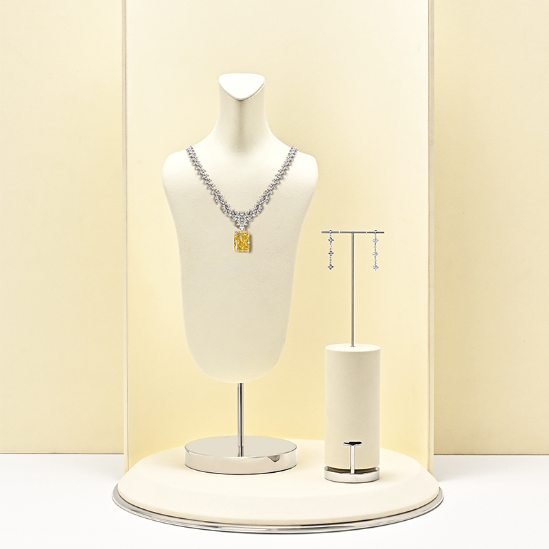 FANXI high quality Beige Microfiber custom jewelry display