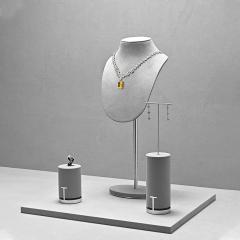 FANXI high quality Grey Microfiber custom jewelry display