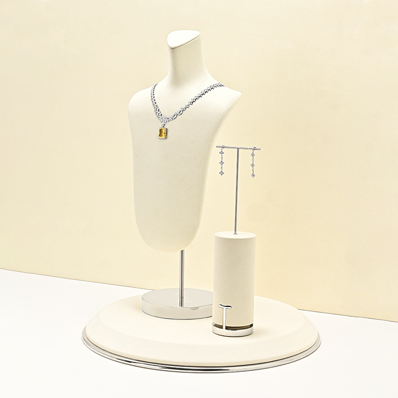 FANXI high quality Beige Microfiber custom jewelry display