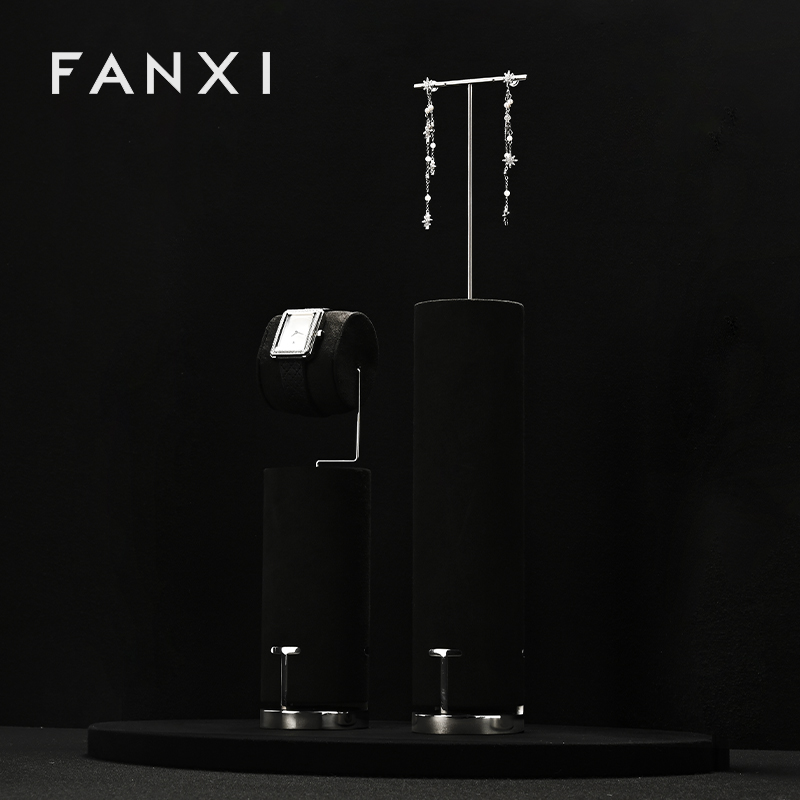 FANXI High quality Black Metal Jewelry display set