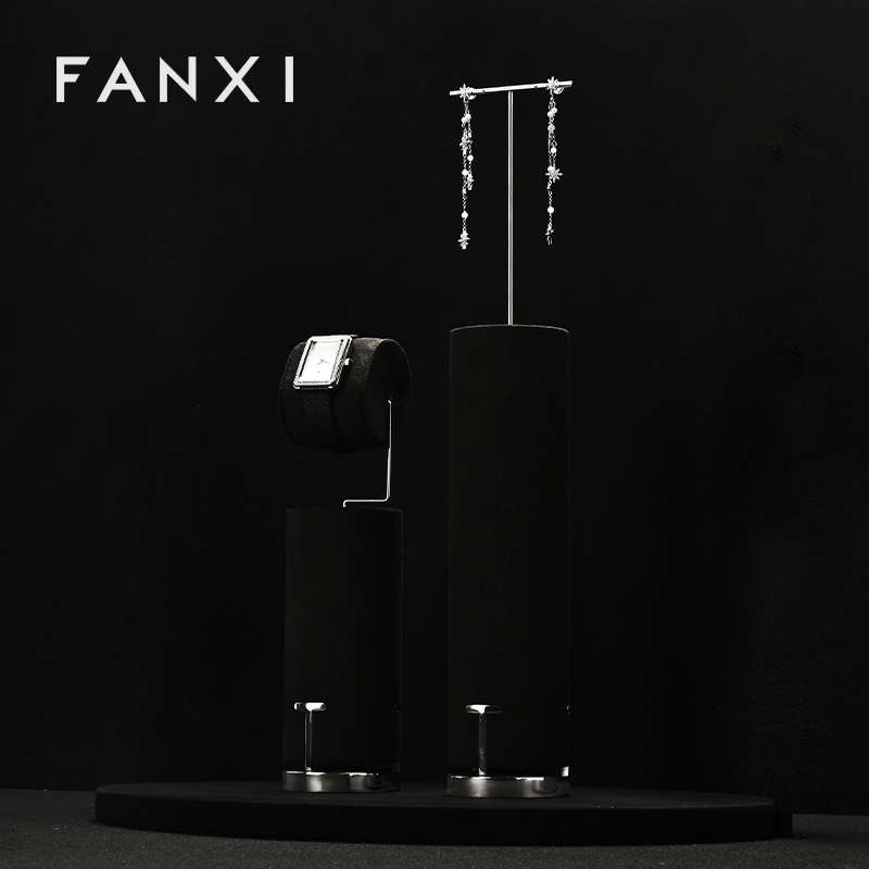 FANXI High quality Black Metal Jewelry display set