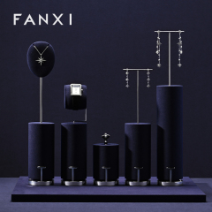 FANXI High quality Blue Metal Jewelry display set