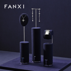 FANXI High quality Blue Metal Jewelry display set